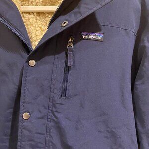 Patagonia Boys Jacket Navy Blue with Shearling Lining Size XL
